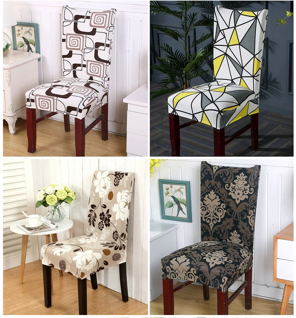 Kitchen Chair Covers Stretch Furniture Covers Towel Chair house de chaise Stool Chair slipcover chair cover Spandex 1246 pcs (9)