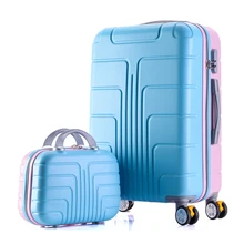 Universal wheel suitcase with brake,Strong ABS shell Luggage Case set,Aluminum alloy rod Carry-Ons,Travel bag with password Lock