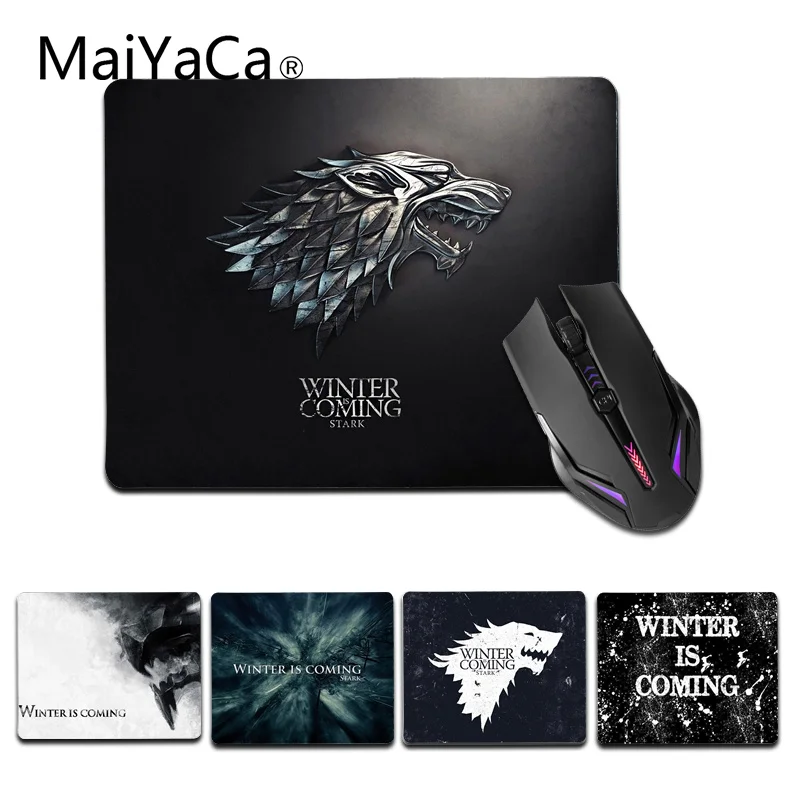 

MaiYaCa Winter is Coming Gamer Speed Mice Retail Small Rubber Mousepad Size for 18x22cm 25x29cm Gaming Mousemats