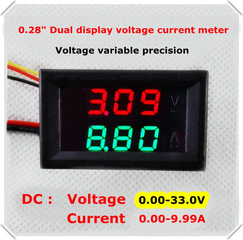  Домашней автоматизации модули двойной из светодиодов дисплей DC 0.00 - 33.0 В / 10A 3 бит напряжение 0.28 цифровой амперметр и вольтметр 