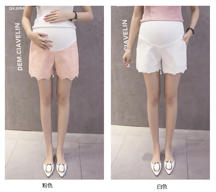Летнее платье для беременных новое круживное для биременных подтяжки желудка шорты снаружи нейлон ткань беременность брюки