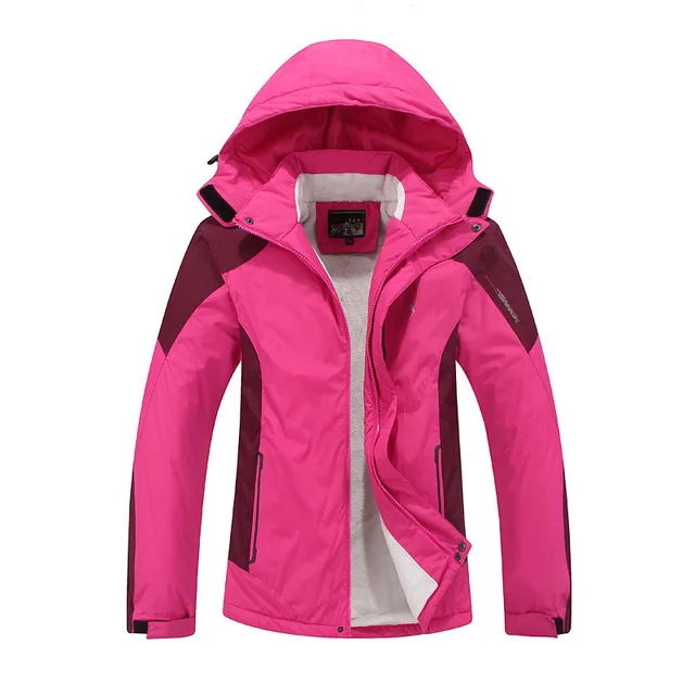 Plus Size Women ski jacket women Mountain Thicken Plus fleece skiwear