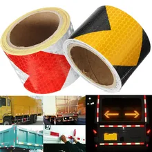 Высокое качество " X10' 3 метра красные белые стрелки Светоотражающая предупреждающая видимость клейкая лента наклейка новое поступление