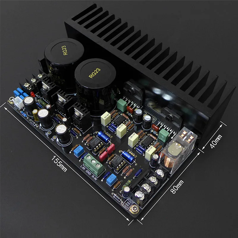 

DC servo circuit LM317 LM337 C1237 LM3886 JRC5534DD OP07 Max Output Power Amplifier Board 68W+68W HIFI AUDIO Amplifier