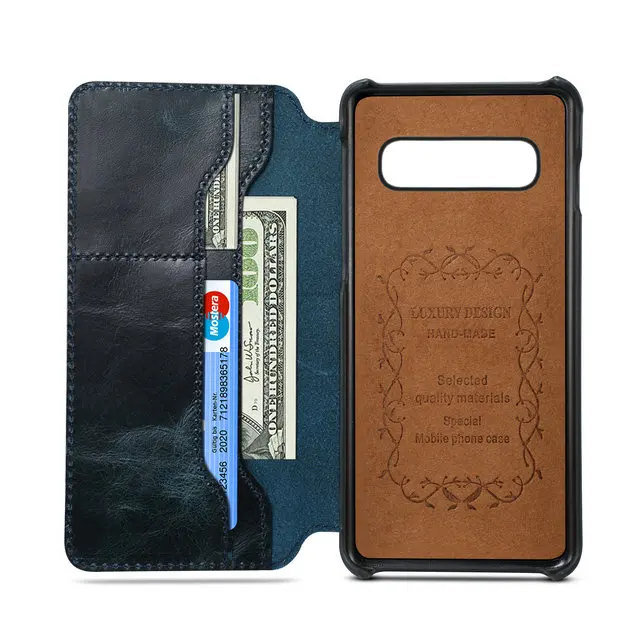 Чехол KEYSION из натуральной кожи для samsung Galaxy S10 Plus S10e S9 Coque Роскошный Ретро Чехол-книжка чехол для samsung S10 Plus S10+ S9