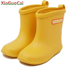 2018 New fashion Kids Rain Boots Girls Boys children shoes Rainboots Loverly Waterproof Overshoes Water Shoes Rubber Shoes A1 27