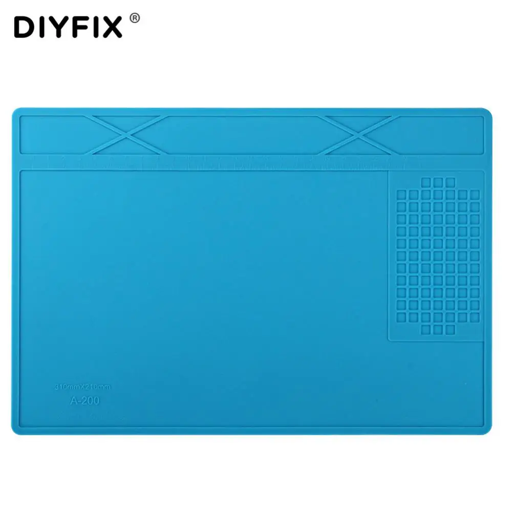 Pad DIYFIX 14 в 1 телефон Открытие отвертка Набор инструментов теплоизоляция силиконовый коврик для BGA пайки мобильного телефона Ремонт Инструменты Набор - Цвет: Pad