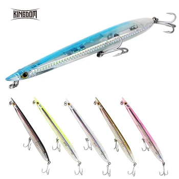 

Kingdom Fishing Lure Floating Sinking Pencil 155mm/20g 24g 180mm/31g 40g Sandeel Shape With Strong Hooks Noisy Design Model 7506