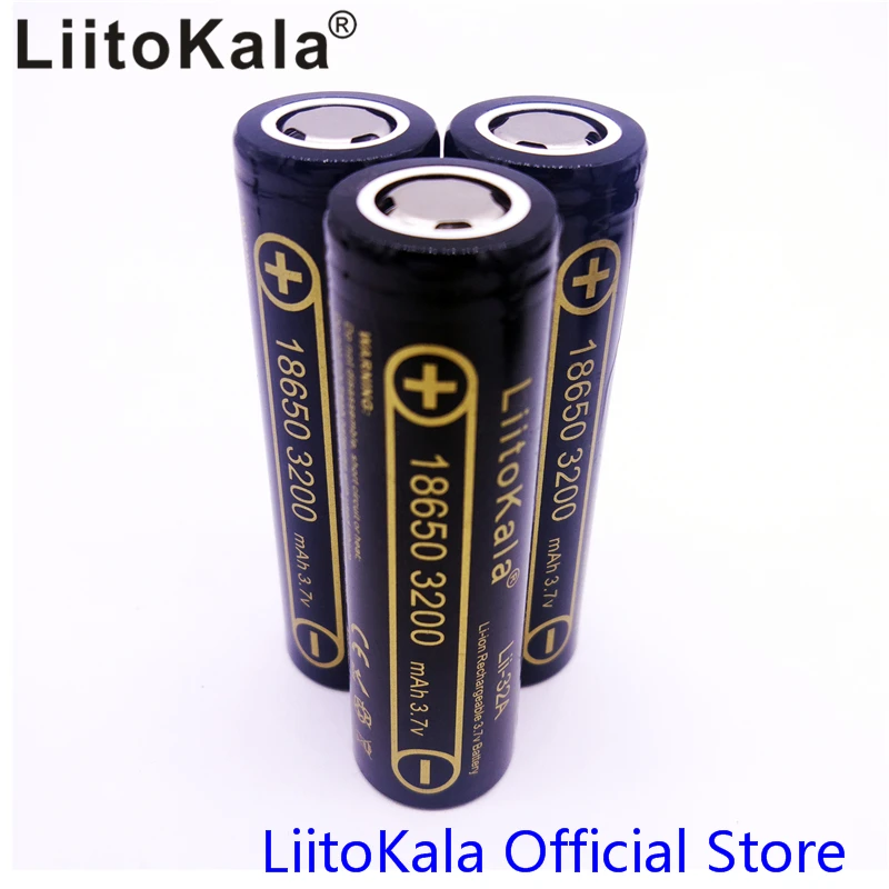 4 шт. HK LiitoKala Lii-32A 3,7 в 18650 3200 мАч для MH1 10А литий-ионная аккумуляторная батарея 18650 батарея для электровелосипеда