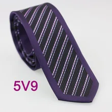 YIBEI Coachella Галстуки фиолетовая кайма черный низ сиреневые диагональные полосы галстук обтягивающий мужской галстук-бабочка тонкий 6 см жаккардовый галстук