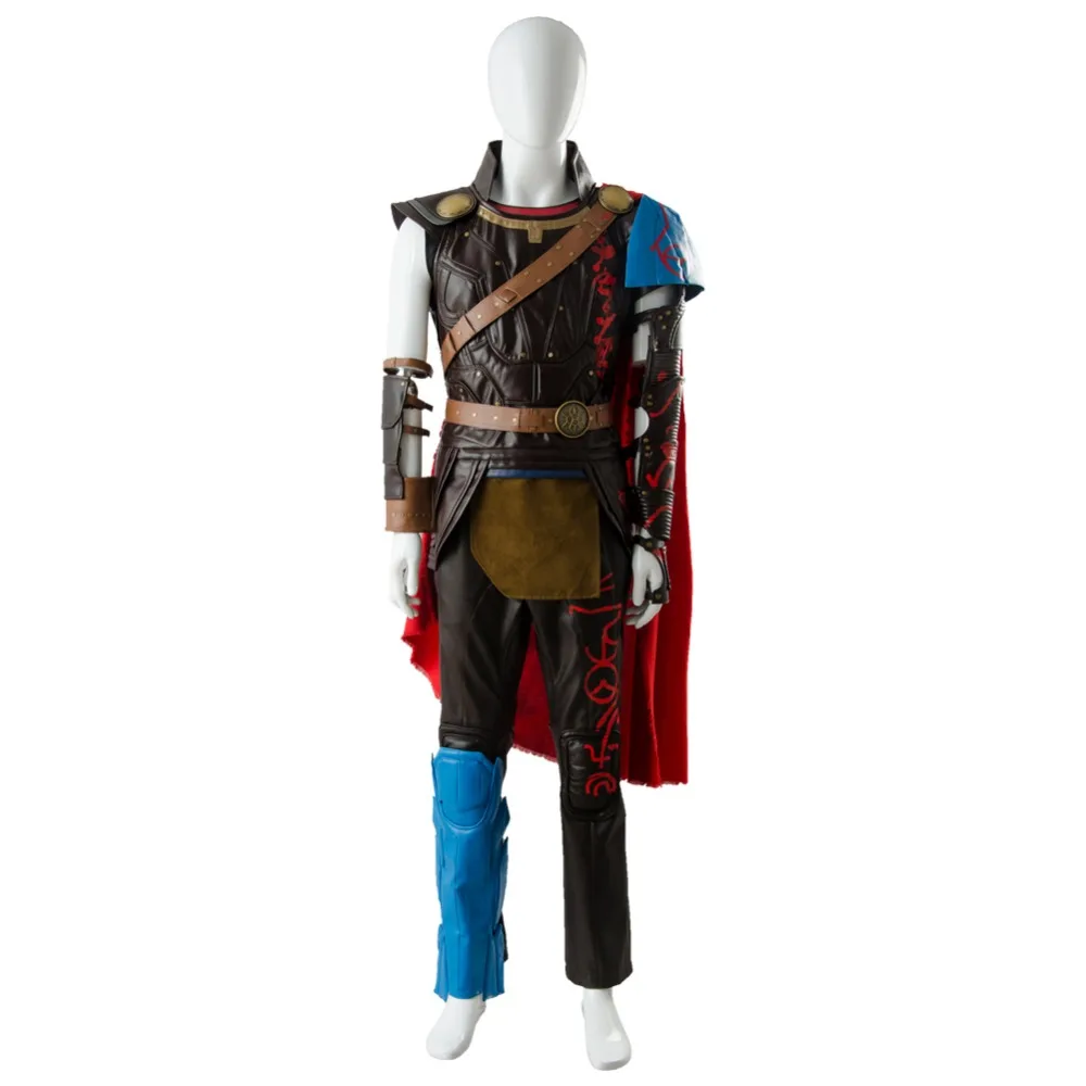 ТОР 3 Ragnarok Косплэй костюм Тора для взрослых костюм Локи наряд весь Наборы для ухода за кожей на Хэллоуин Карнавальный Косплэй костюм
