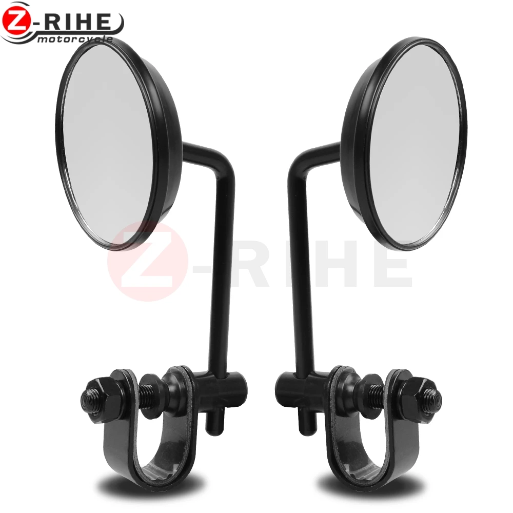New 7/8" 22mm Universal Pair Motorcycle Aluminum Motos Rearview Mirror Rear View  Black Side Mirrors for KAWASAKI HONDA DUCATI