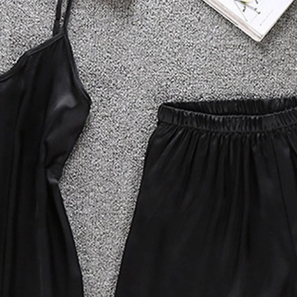 Летнее платье без рукавов корейский стиль Babydoll нижнее бельё для девочек, одежда для сна, набор ночных рубашек атласные шелковые Милая одежда для сна прочная перевязь нижнее белье
