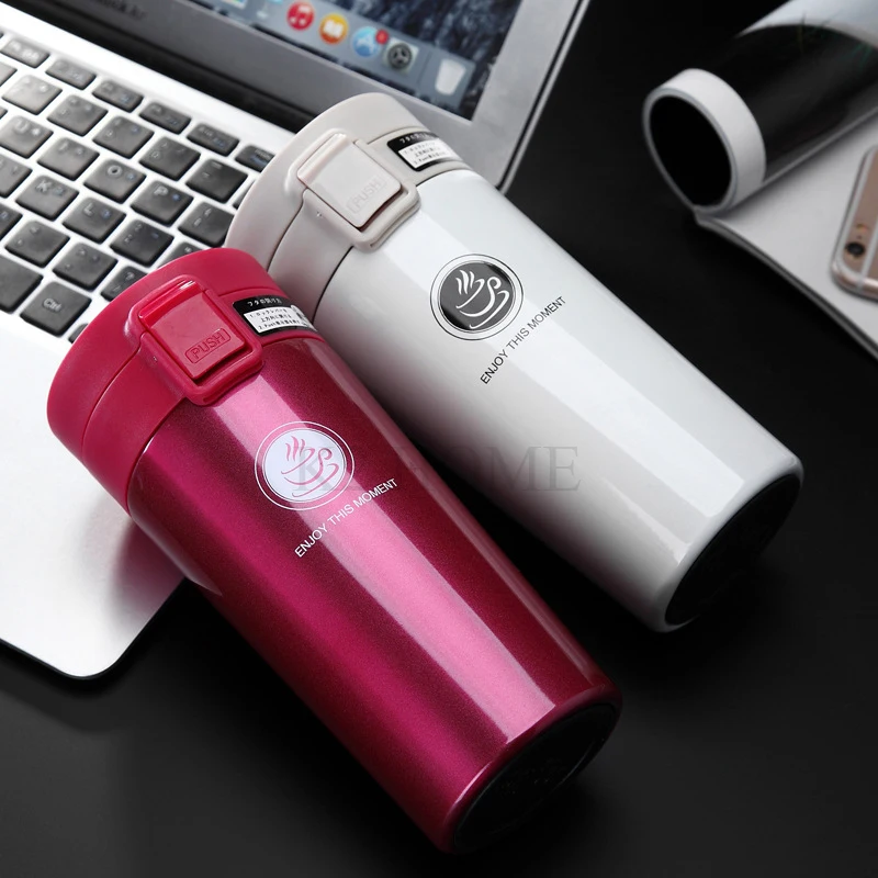 

K2 HOME 350ml Stainless Steel Mug Vacuum Bottle Hot Travel Bottle Mug Heat Insulation Cup Leakproof Thermos Fashion Travel Mug