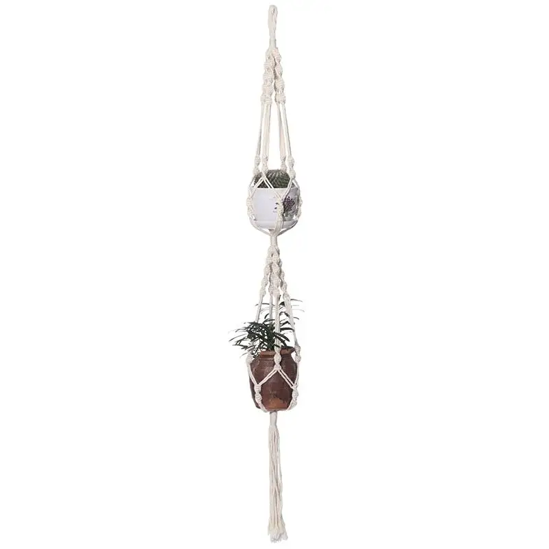 Macrame вешалки для растений Крытый открытый цветочная висячая корзина пеньковая веревка 9 видов конструкций новая подвесная корзина Плетеный держатель - Цвет: 8
