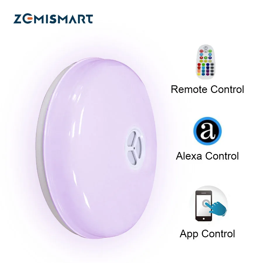 

IR wifi APP Remote Control Led Ceiling Lamp Work with Alexa Echo Dot Show Plus Multi Color Changing and Dimmable Led Light