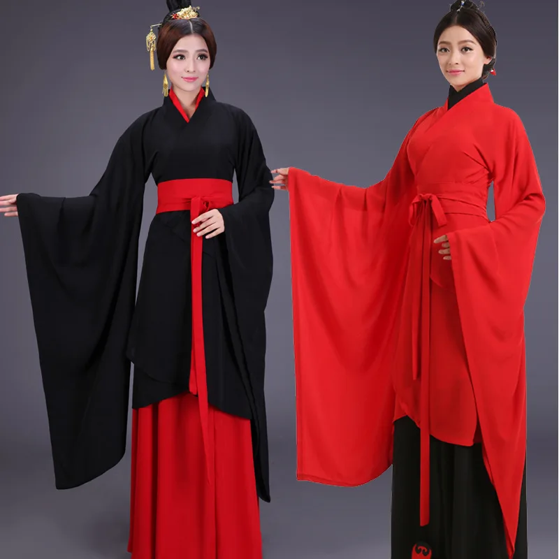 

6 PCS Chinese Traditional Costume For Women Ancient Hanfu Clothing Cosplay Lady Elegant Tang Dress Costume For Stage 17