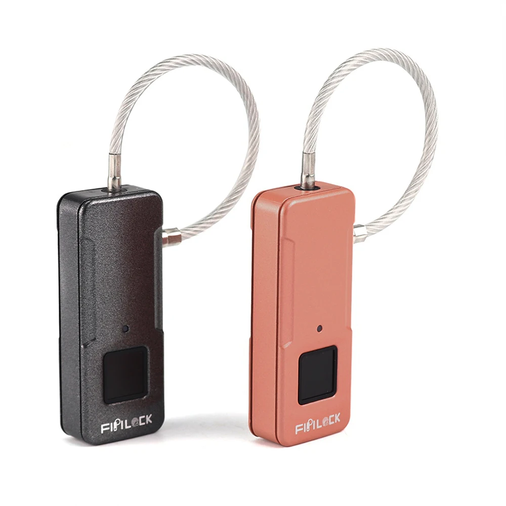 

Smart padlock use high quality ABS and PC material,with hi-tech biometric recognition,multi-color optional fingerprint lock