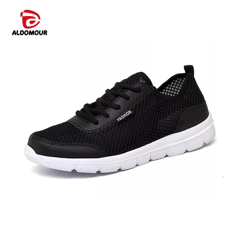 

ALDOMOUR 2018 Men Women Sneakers Breathable Sport Shoes Male Female Running Shoes Light Sneakers For Large Size 35-47 Shoes 1607