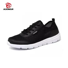 ALDOMOUR 2018 Men Women Sneakers Breathable Sport Shoes Male Female Running Shoes Light Sneakers For Large Size 35-47 Shoes 1607