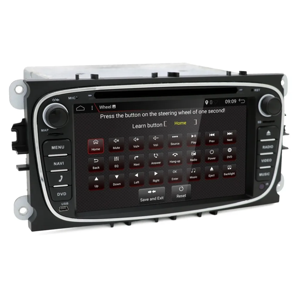 Discount Quad core 2DIN Android 8.0 car dvd GPS car dvd for Ford focus Mondeo S-max smax Kuga c-max Connect Galaxy wifi 3/4G BT Autoradio 1