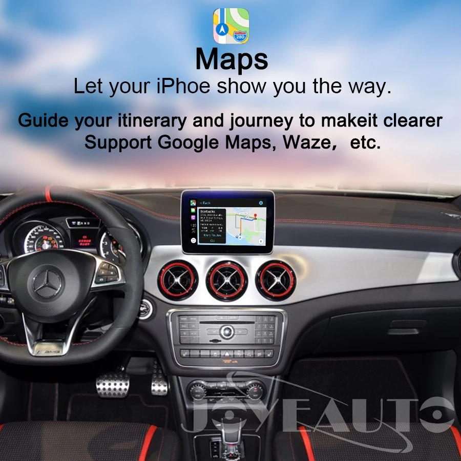 Joyeauto Wifi беспроводной Carplay Car Play Android авто зеркало модифицированное для Mercedes GLA GLC GLE GLS NTG 5,1 5,2 5,5 камера заднего вида