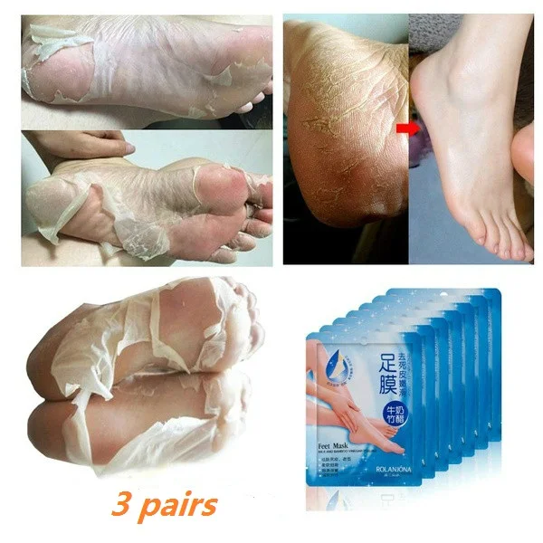3 пары = 6 шт., отшелушивающая маска для ног для малышей, волшебная маска для пилинга кожи омертвевшей кожи, носки Sosu, носки для педикюра, кремовые носки