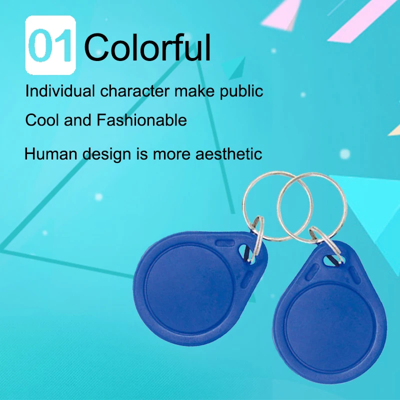 

10Pcs EM4100 RFID 125khz ID Badge Keyfo TK4100 RFID Tag Tags llavero Porta Chave Card Sticker KeyFob Token Ring Proximity Chip