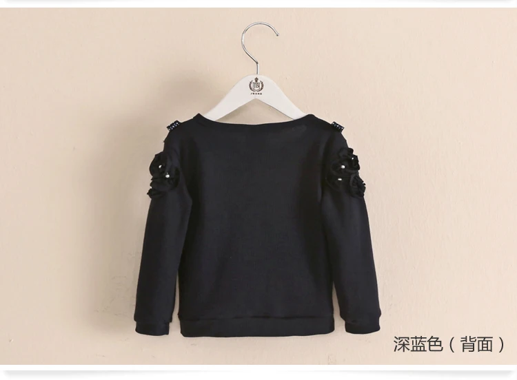 2018 Spring Autumn Fashion Cute Princess Elegant Child Baby Kids Girl Pure Solid Colour O Neck Lace Long Sleeve Cardigan Top (22)