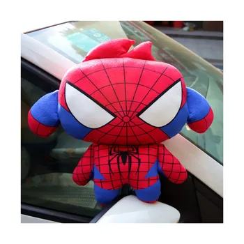 

1pc 45cm Captain America spiderman hulk Iron Man hero car plush neck pillow vehicle-mounted stuffed toy gift