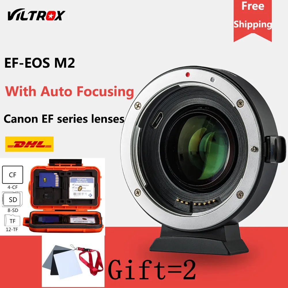 

Viltrox EF-EOSM M2 AF Auto-focus EXIF 0.71X Reduce Speed Booster Lens Adapter Turbo for Canon EF lens to EOS M5 M6 M50 Camera