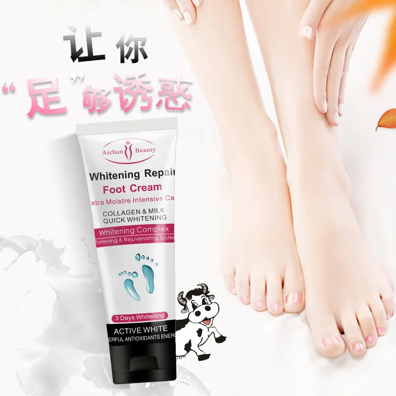 Colágeno y suero de leche 100g pies crema eficazmente exfoliante y blanqueamiento talón pie crema de masaje de pies Reparación de cuidado de los pies Colágeno y suero de leche 100g pies crema eficazmente exfoliante y blanqueamiento talón pie crema de masaje de pies Reparación de cuidado de los pies