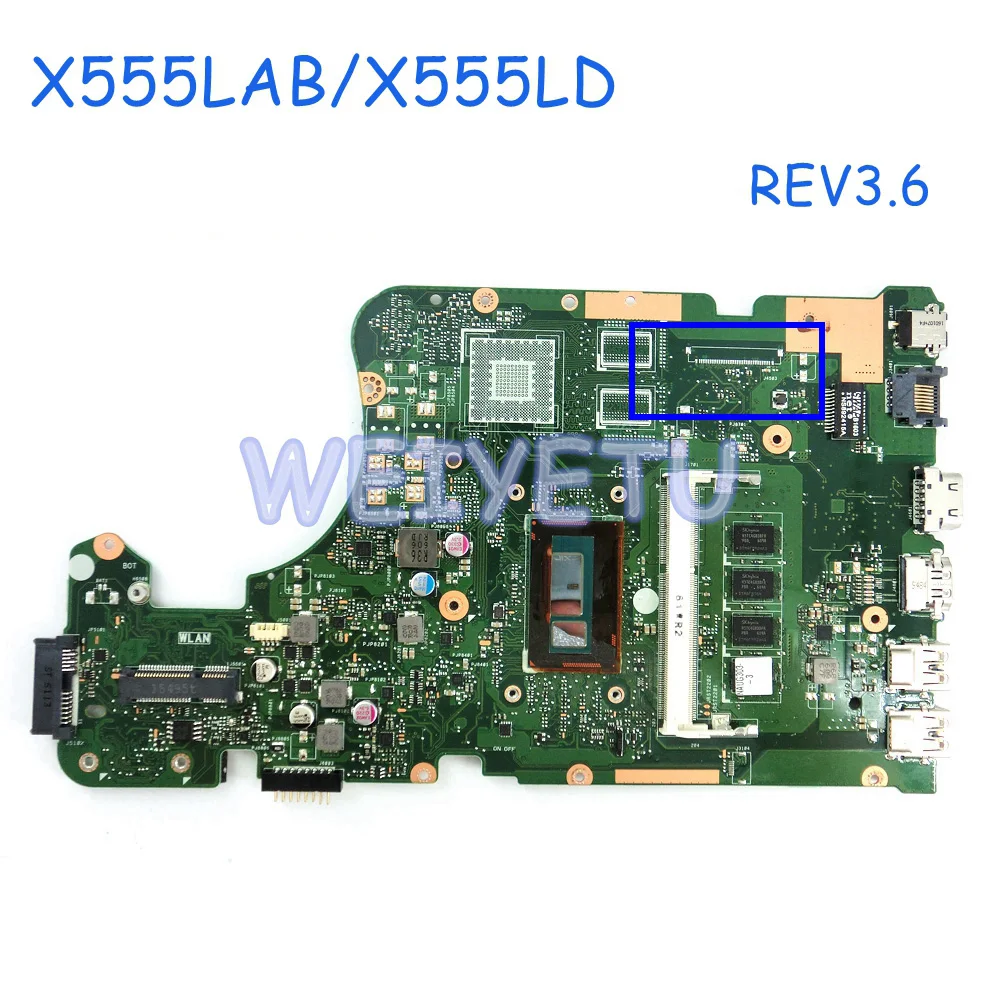 Материнская плата X555LAB MB._ 4G RAM материнская для ASUS X555LA X555LD A555L ноутбука 90NB0650-R00280 |