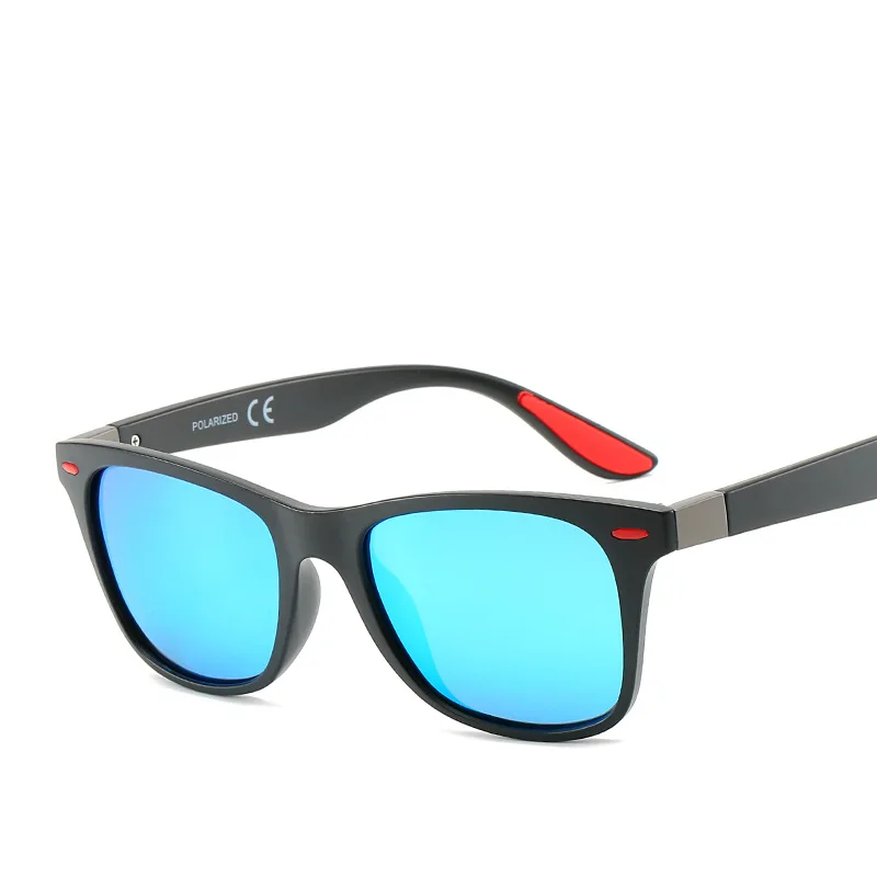 ZHM, фирменный дизайн, Классические поляризованные солнцезащитные очки для рыбалки, для мужчин и женщин, для вождения, квадратная оправа, солнцезащитные очки, мужские очки, UV400 Oculos De Sol - Цвет линз: c2 black blue