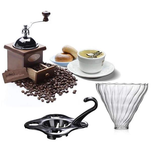 Стеклянный кофе капельница Умный Кофе фильтр стеклянный кофе залить над воронкой капельница(черный)-Горячий