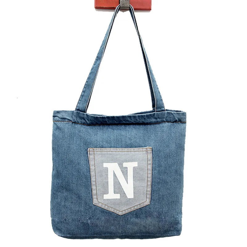 

2017 Hot sale Fashion Dinem Design Women Shoulder bag Durable Top-Handle Handbag Portable Women Shopping Bag Jean bag Wholesale