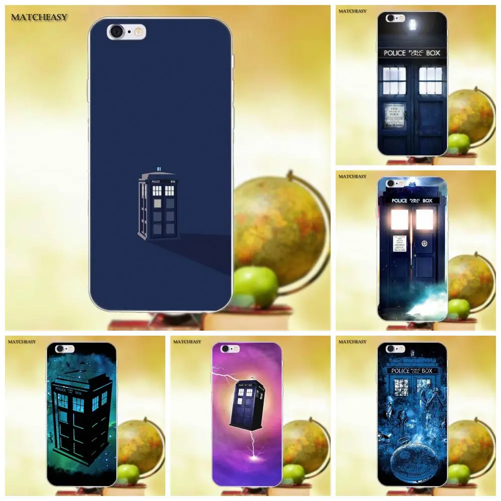 Мягкий ТПУ Модный чехол для Apple iPhone X XS Max XR 4 4S 5 5C SE 6 6S 7 8 Plus Doctor Who Series Tardis Police Box