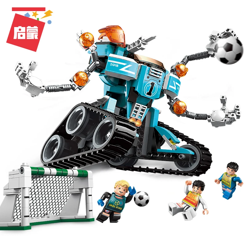 

Enlighten Building Block Super Soccer World Cup Strongest Goalie 3 Figures 345pcs Educational Technic Bricks Toy For Boy Gift