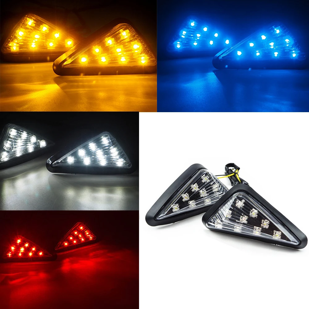 4 FRECCE MOTO UNIVERSALI 12 LED SMD INDICATORE DIREZIONE LAMPEGGIANTI 12W LUCI