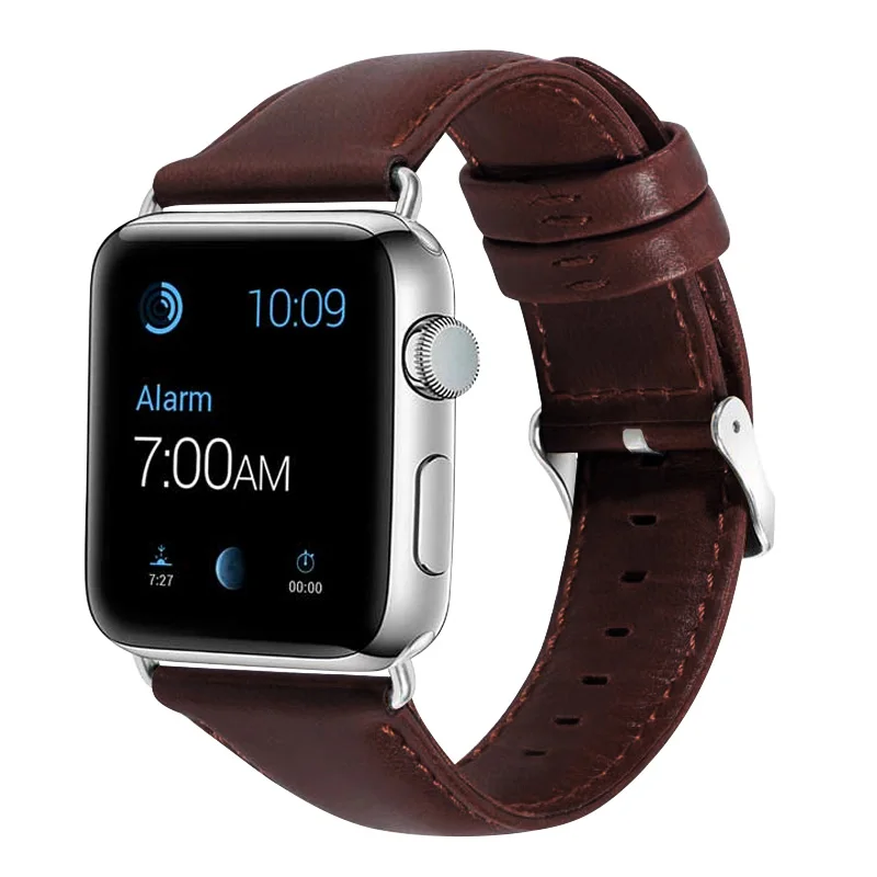 Ремешок для часов из натуральной кожи 44 мм 40 мм для Iwatch Series 4 браслет из воловьей кожи 42 мм 38 мм ремешок для Apple Watch 2 Iphone 3