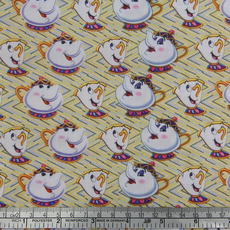 

50*145CM cartoon Polyester cotton fabric for Tissue Kids Bedding textile for Sewing, DIY handmade materials,1Yc585
