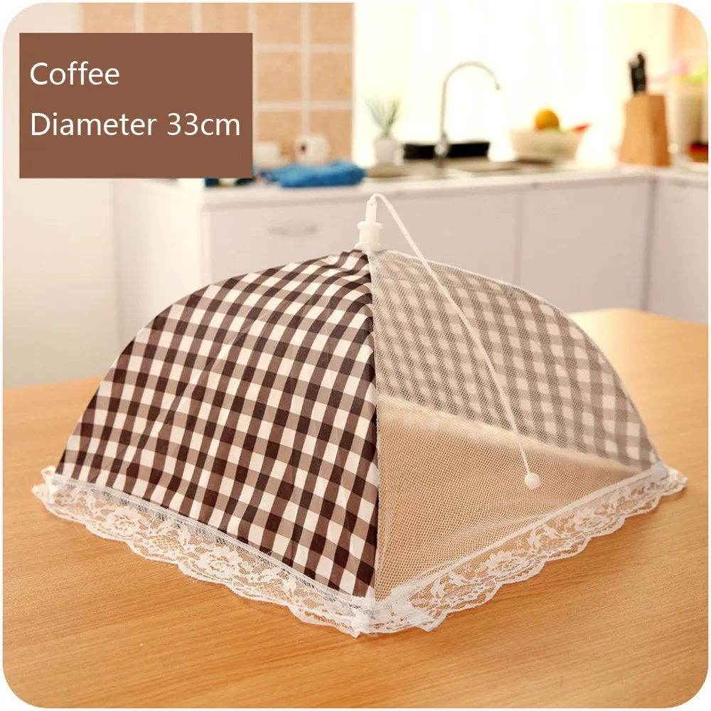 

Kitchen Folded Food Cover umbrella Hygiene Grid Style Kitchen Food Dish Cover Kitchenware 2018 Dropshipping