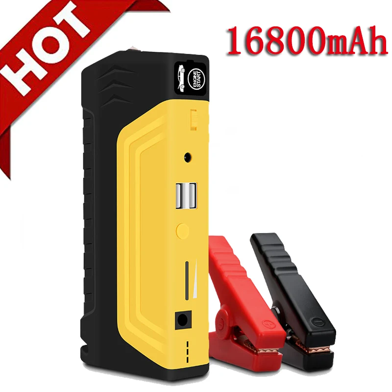 16800mAh 12V Car font b Battery b font Power Bank Car Jump Starter Portable 800A Peak