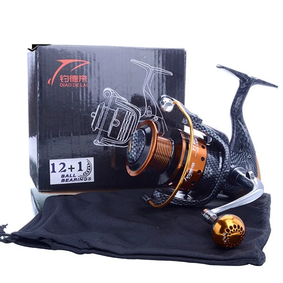 Катушка рыболовная металлическая для соленой воды 12 + 1BB 6000: 1|molinete pesca|carretilha pescafishing