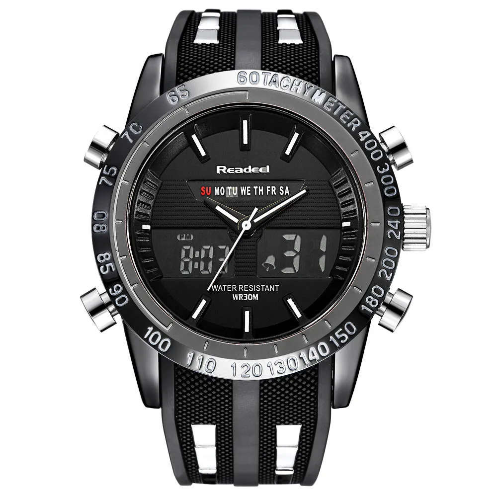 Luxury Brand Watches Men Sports Watches Waterproof LED Digital Quartz Men Military Wrist Watch Cloc