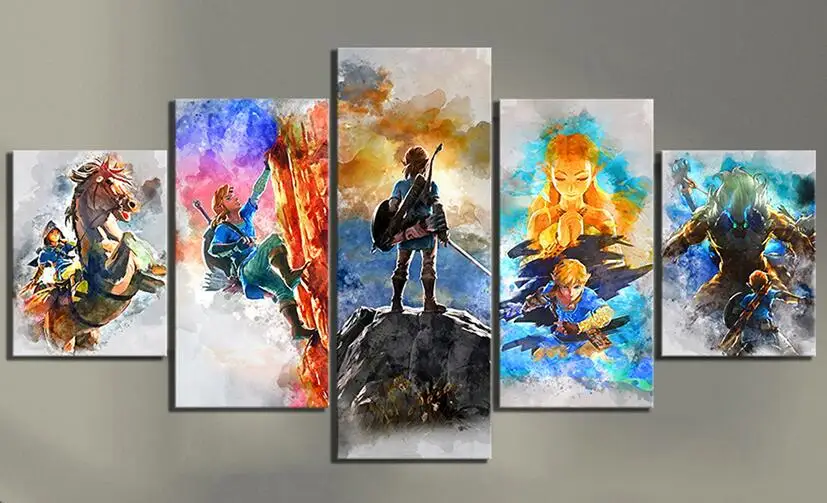 Style A 5 шт. diy Алмазная картина Legend Of Zelda Алмазная вышивка полный квадрат/Мозаика из круглых бриллиантов кристальная живопись Декор LG2960 - Цвет: Style A