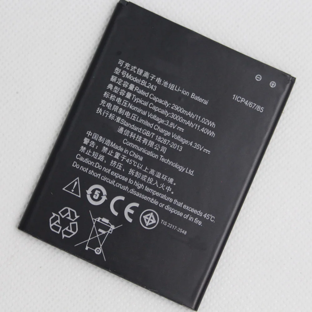 20 шт./лот BL243 батарея для Lenovo Lemon K3 Примечание K50 T5 A5600 A7600 A5500 A7000 мА/ч. аккумулятор