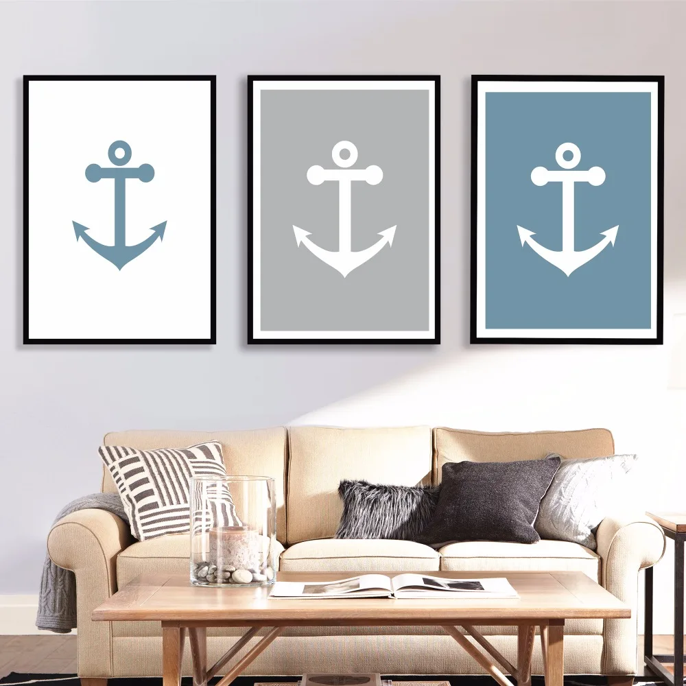 Anker Abstrakte Set Baumwolle Leinwand Kunstdruck Malerei Poster Wand Bilder Fur Wohnzimmer Hause Dekorative Schlafzimmer Decor Kein Rahmen Picture For Living Room Wall Picturespainting Poster Aliexpress