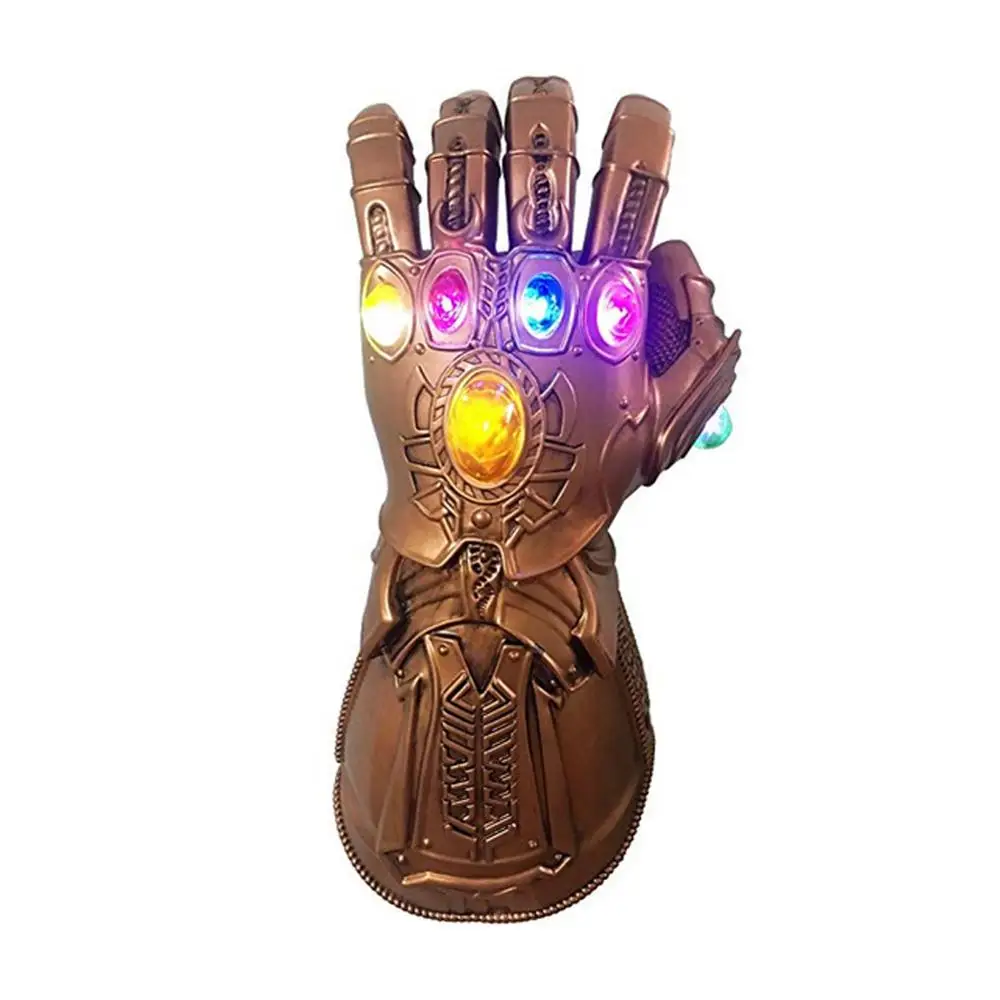 

LED Light Thanos Infinity Gauntlet Avengers Infinity War Cosplay LED Gloves PVC Action Figure Model Toys Gift Halloween Props