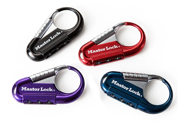 Master Lock Password Lock Padlock Outdoor Mountaineering Hook Lock Zinc alloy 3-digit code Locks for Luggage Bag Backpack  (8)
